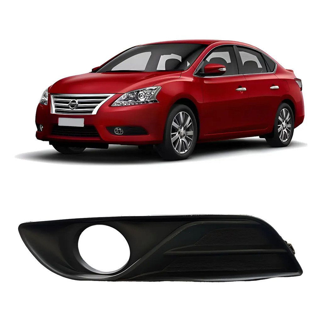 Grade Moldura Farol Milha Dianteiro Sentra 2014 2015 2016 Esquerda Motorista Novo 622573RA0A
