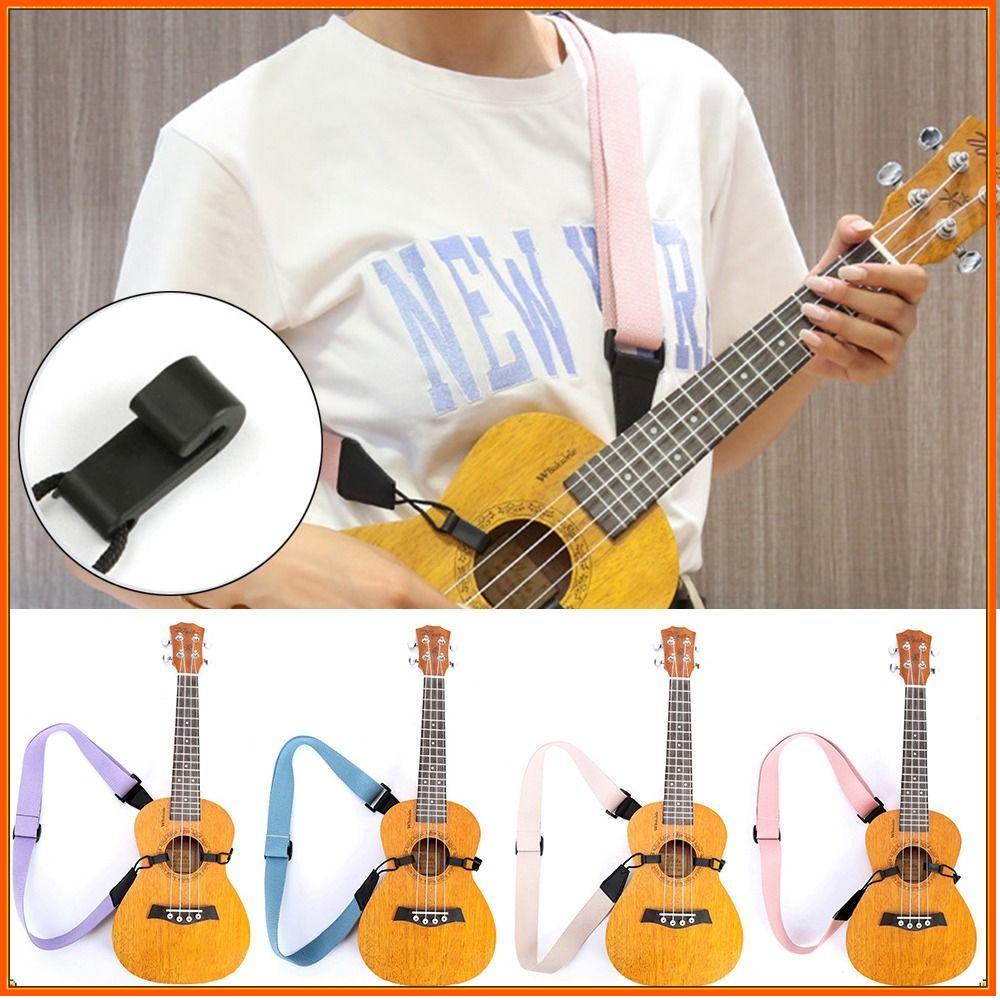  Ukulele Strap 7 Cores Sling Com Cinta Ajustável Pescoço Suspenso Gancho
