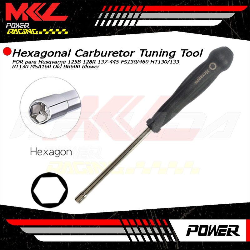 Chave Sextavada Regulagem De Carburador Husqvarna 125B 128R 137 142 236 445 FS130 BR600 Roçadeira Motosserra