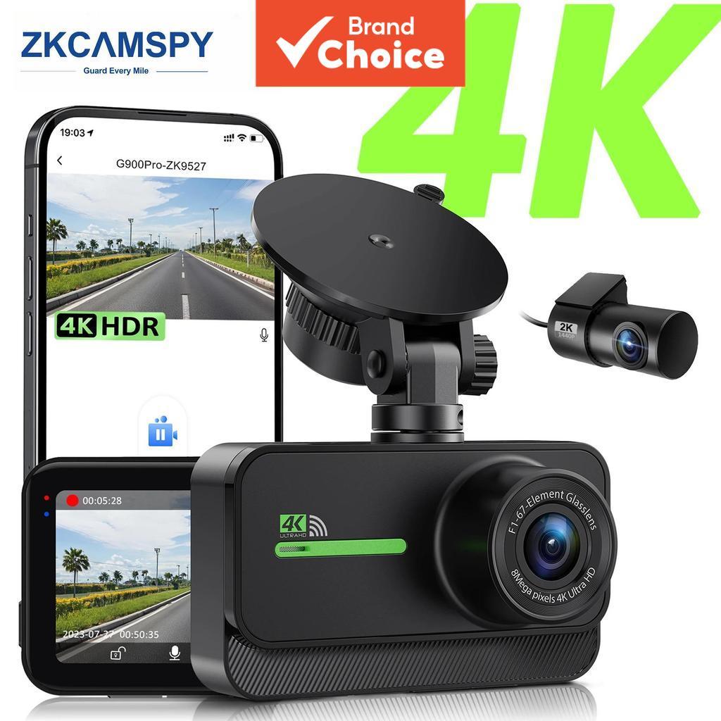 Lente Dupla 4k + 2k Dash Cam Hdr Night Vision Carro Dvr WIFI 24/7 Modo De Estacionamento Gravador Traseiro Dianteiro
