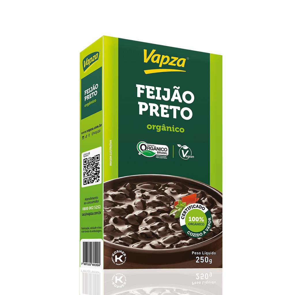 Feijão Preto Orgânico 250G Vapza