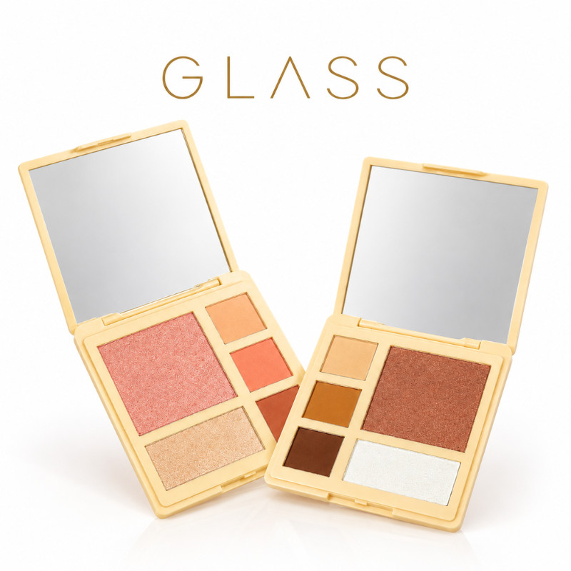 Paleta Glam Selection Glass Ruby Rose – Blush, Iluminador e Sombra
