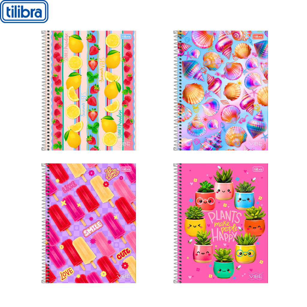 Caderno 1 Matéria Universitario Feminino Vibe -TILIBRA