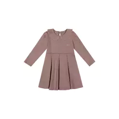 Vestido Infantil Menina Gola Boneca Colorittá Marrom