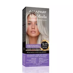 Coloração Creme S/ Amônia Loiro Platina Cinza 12.11 Alfaparf Alta Moda 120G