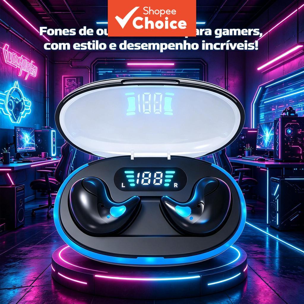 X55 Fones De Ouvido Sem Fio TWS Para Dormir Bluetooth Invisíveis Laterais Com Cancelamento De Ruído HiFi Estéreo Confort
