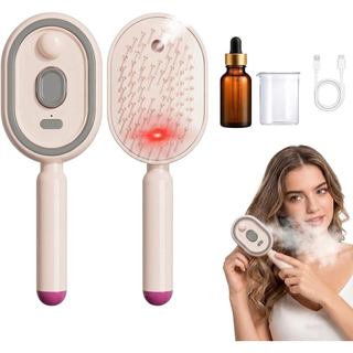 Escova de massagem elétrica 3 em 1 com vapor e luz vermelha, modelo 2026, nova escova de massagem elétrica com função de
