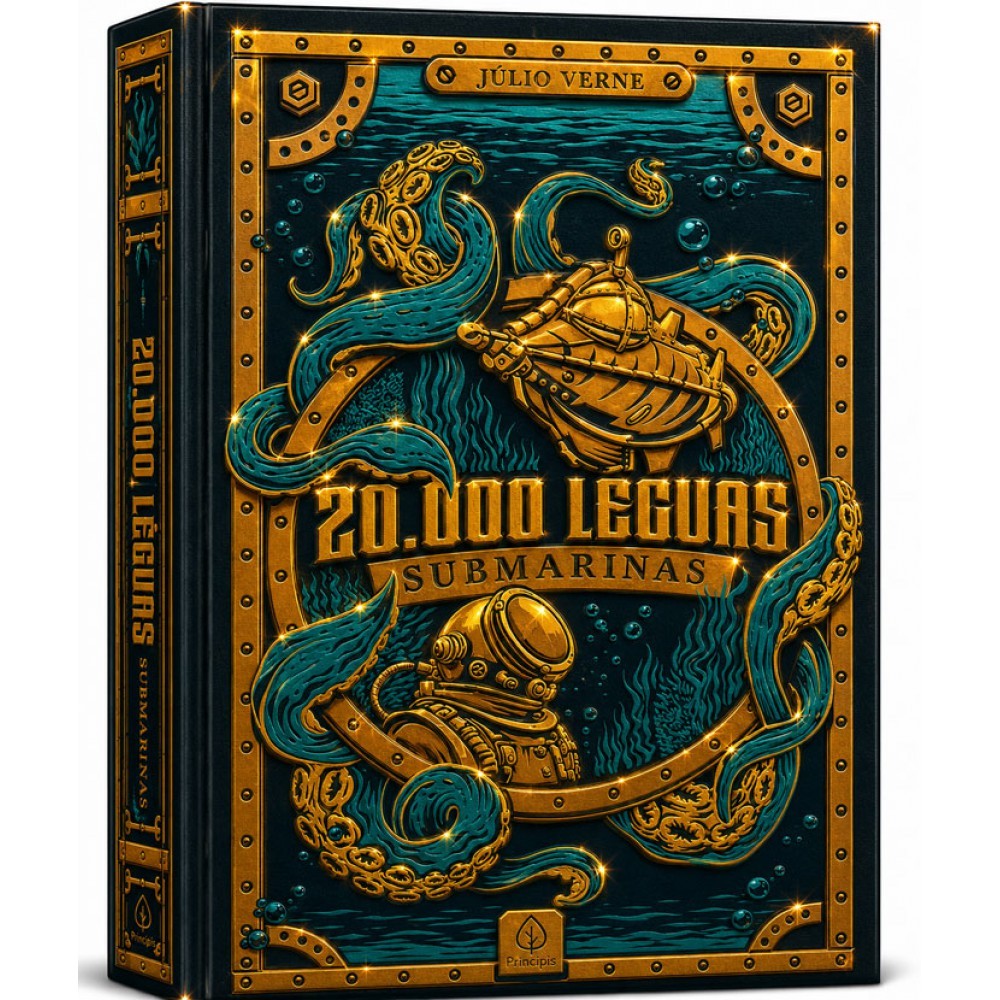 Livro Vinte Mil Léguas Submarinas - Edição Supreme Capa Dura com A