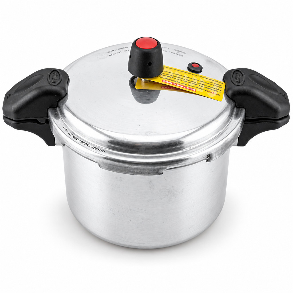 Panela de Pressão Fechamento Externo 4,5Lts Polida Com Alças 80KPa Eirilar *PROMOÇÃO*