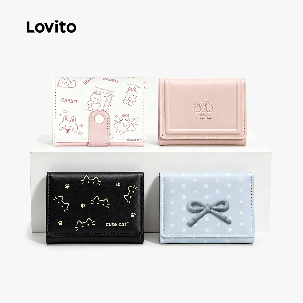 Lovito Carteira Casual Estilo Coreano Para Mulheres LFA122022