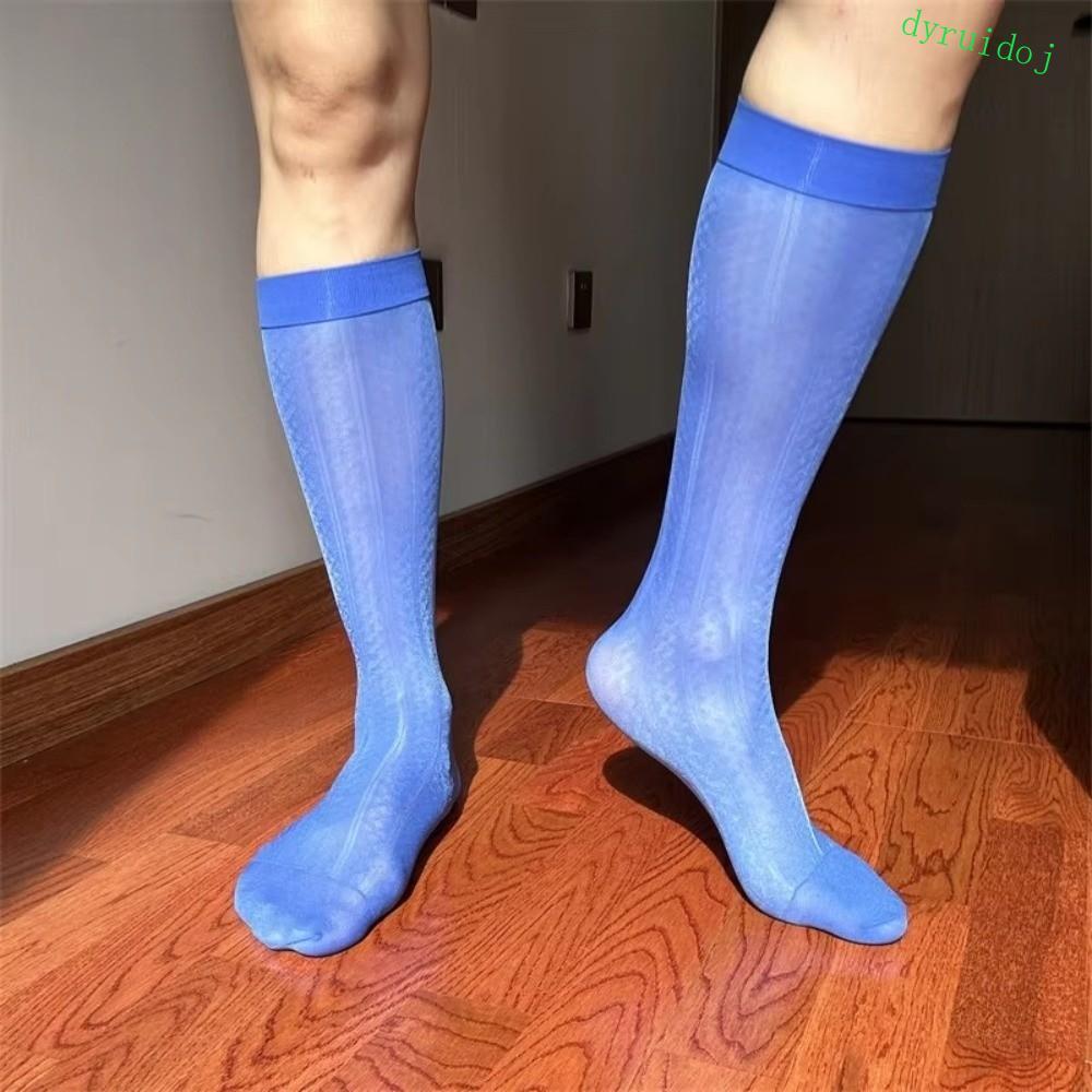 DYRUIDOJ1 Meias Masculinas Ultrafinas , Meia Cano Médio Ultrafina De Nylon , Sociais Transparentes E Respiráveis