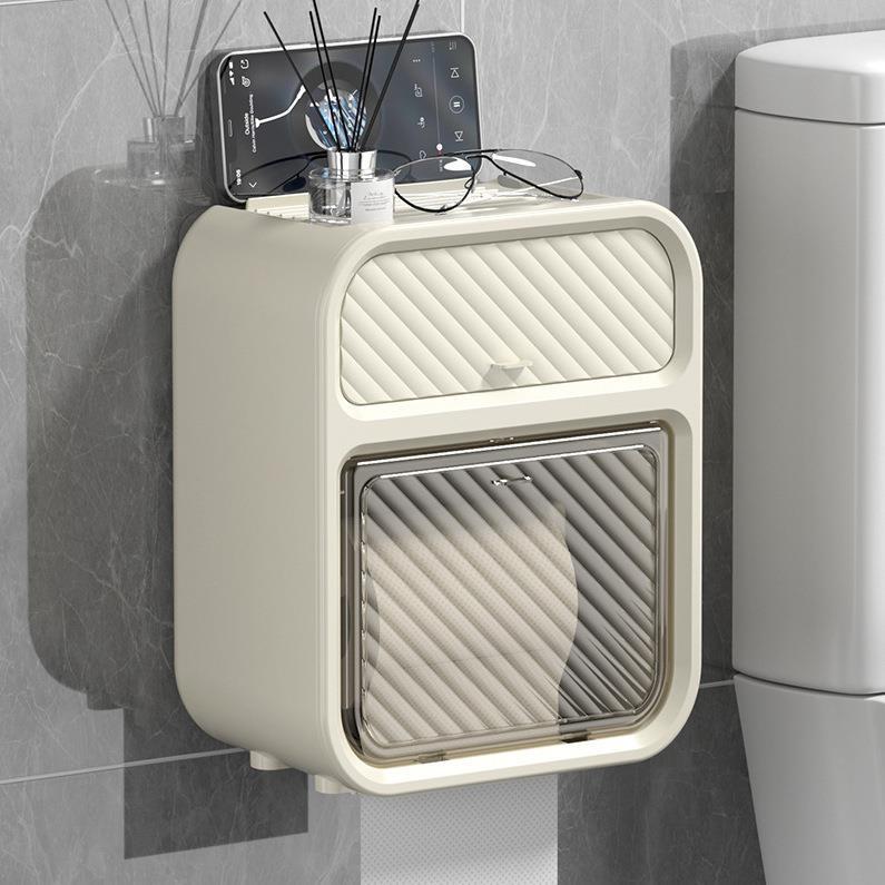 Caixa de tecido higiênico caixa de papel higiênico banheiro sem perfuração à prova dwaterproof água fixado na parede rol