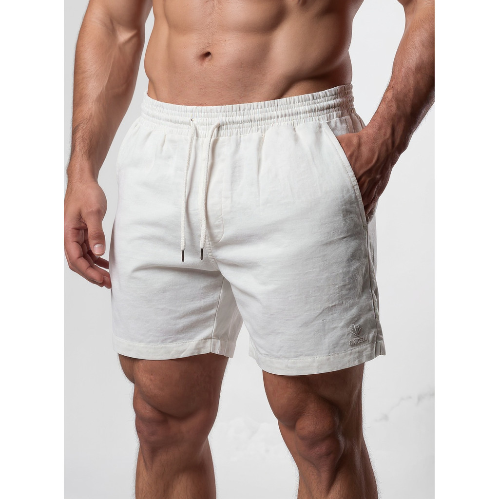 Kit 3 Bermudas Masculinas Linho Elastano Praiana Confortável Verão — Da minha casa para sua casa