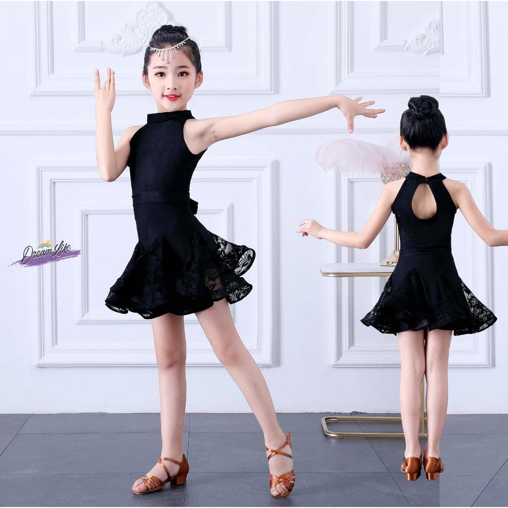 Meninas trajes de dança latina verão crianças regulamentos profissionais saia de dança roupas de prática crianças desemp