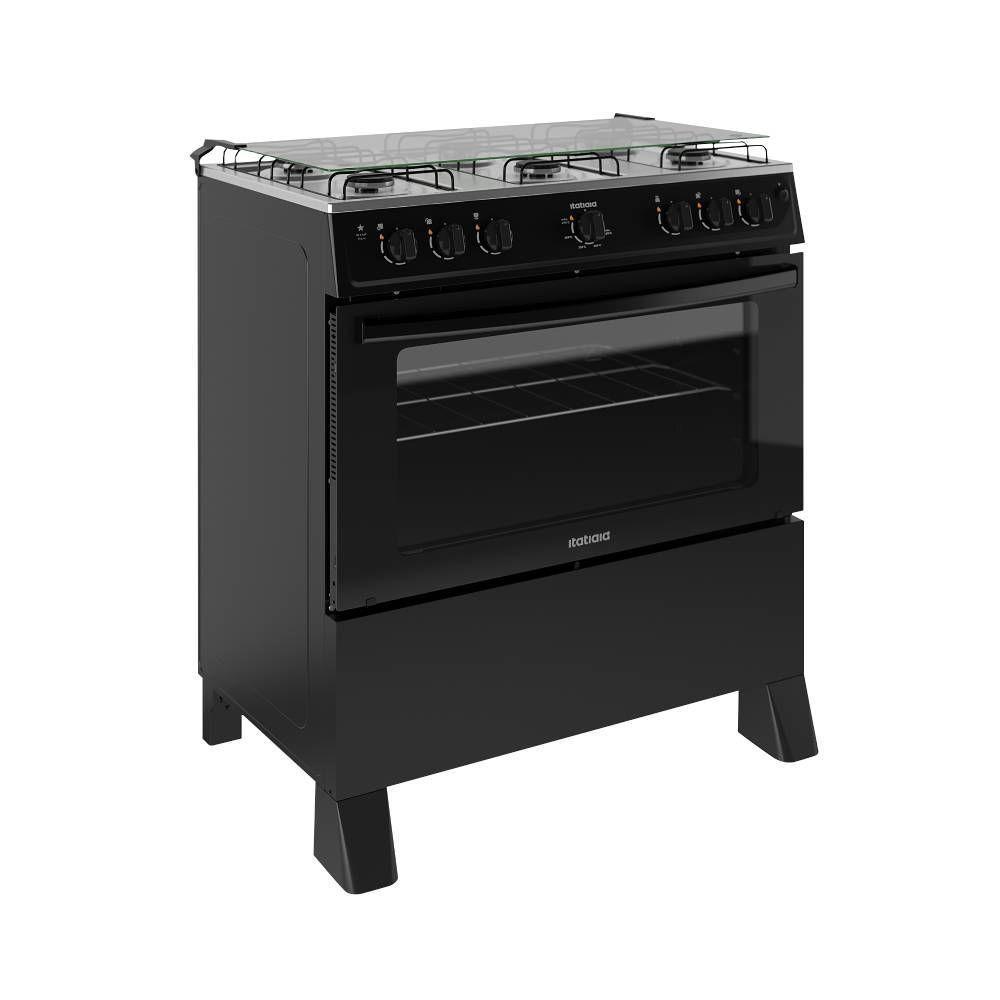 Fogão Itatiaia Star New Piso 6 Bocas Preto Mesa de Inox Bivolt 3700000474 · foto 2