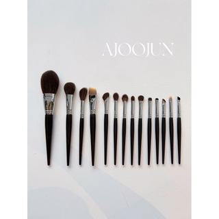 14 pçs lã de ébano cabelo macio diário novato conjunto pincel de maquiagem sombra escova inclinação Blush escova quarto 