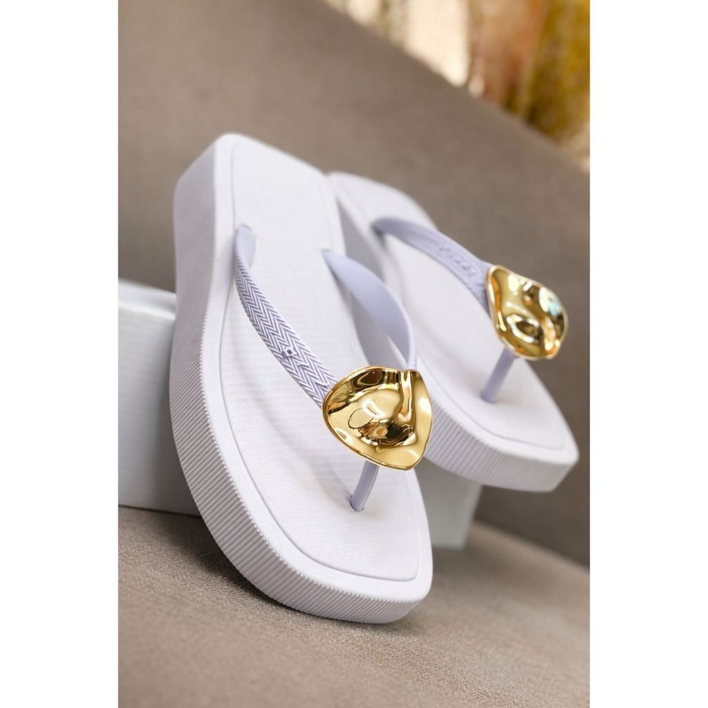 Chinelo Sandalia Plataforma Feminino Confortável Leve Moderno Clássico - Flat Veneza Luxuosa Bico Quadrado