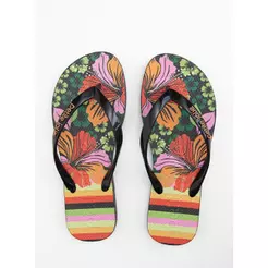 Chinelo Petite Jolie Fresh Preto/Floral 26 PJ6969