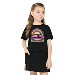 Conjunto Infantil Menina Botonê Elian Preto