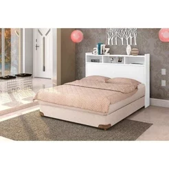 Cabeceira Casal com Nichos Melissa Branco Branco