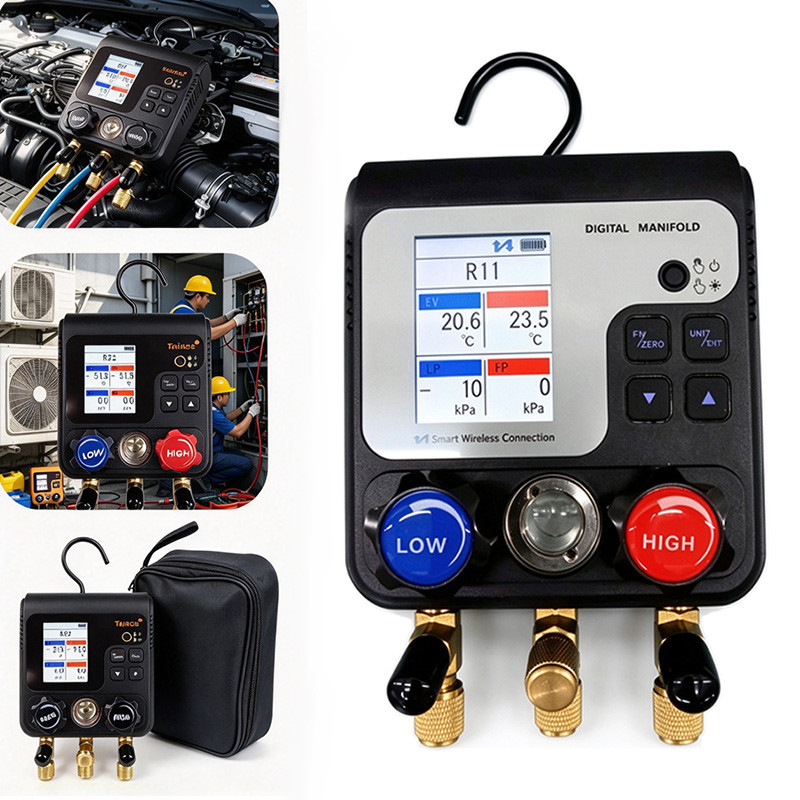 Manifold Digital HVAC 92 Para Manutenção de Ar Condicionado Automotivo