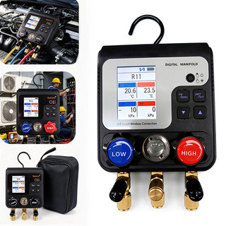 Manifold Digital HVAC 92 Para Manutenção de Ar Condicionado Automotivo