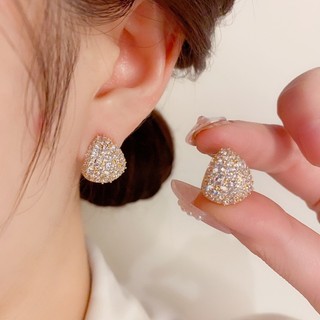 Brincos de gota de zircão Brincos de diamante completos Brincos de prata Super piscantes Brincos de diamante Brincos ele