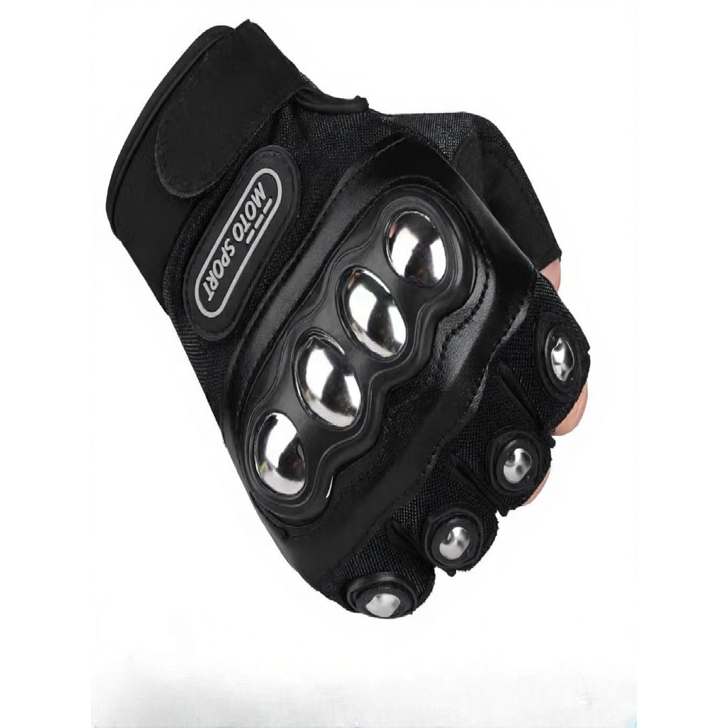 Luvas de motocicleta meio dedo masculino verão resistente a choques antiderrapante ciclismo Motor de bicicleta