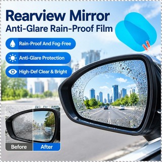 [Dirija com Segurança] Safe Driving Rear View Mirror Film | Filme/Retrovisor/Anti-Reflexo/Impermeável