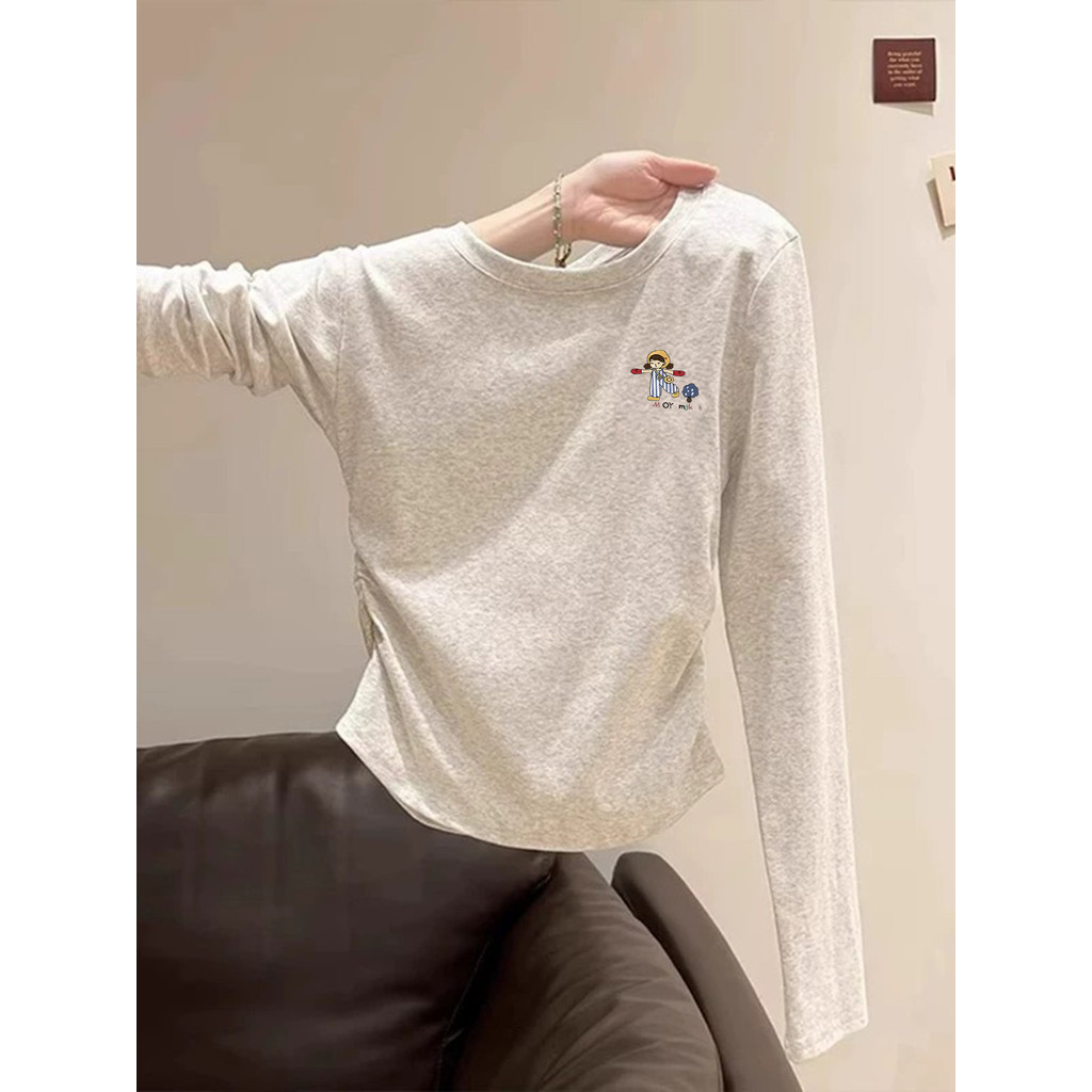 Meninas outono manga comprida camiseta primavera outono roupas grandes crianças camisetas femininas meninas início do ou