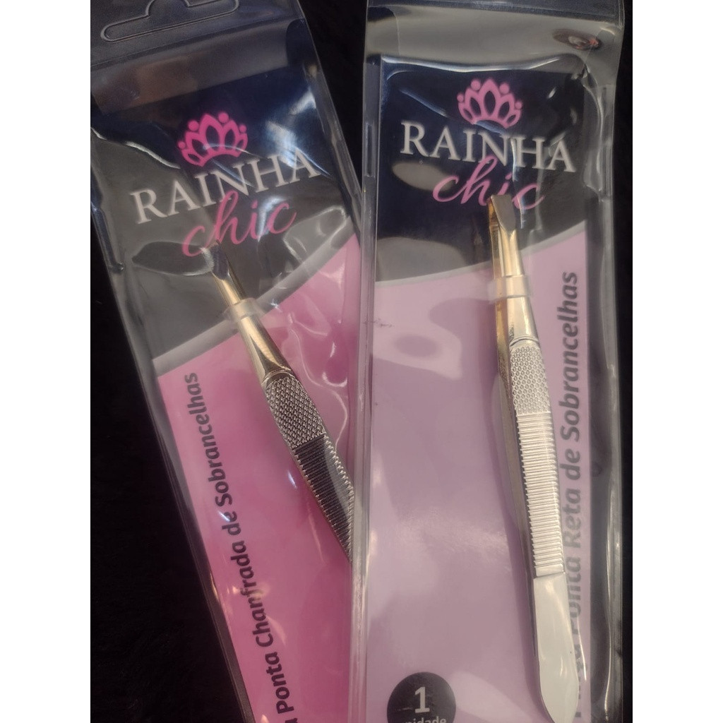 KIT 3 Pinça Para Designer de Sobrancelha - Rainha Chic - RCB0043