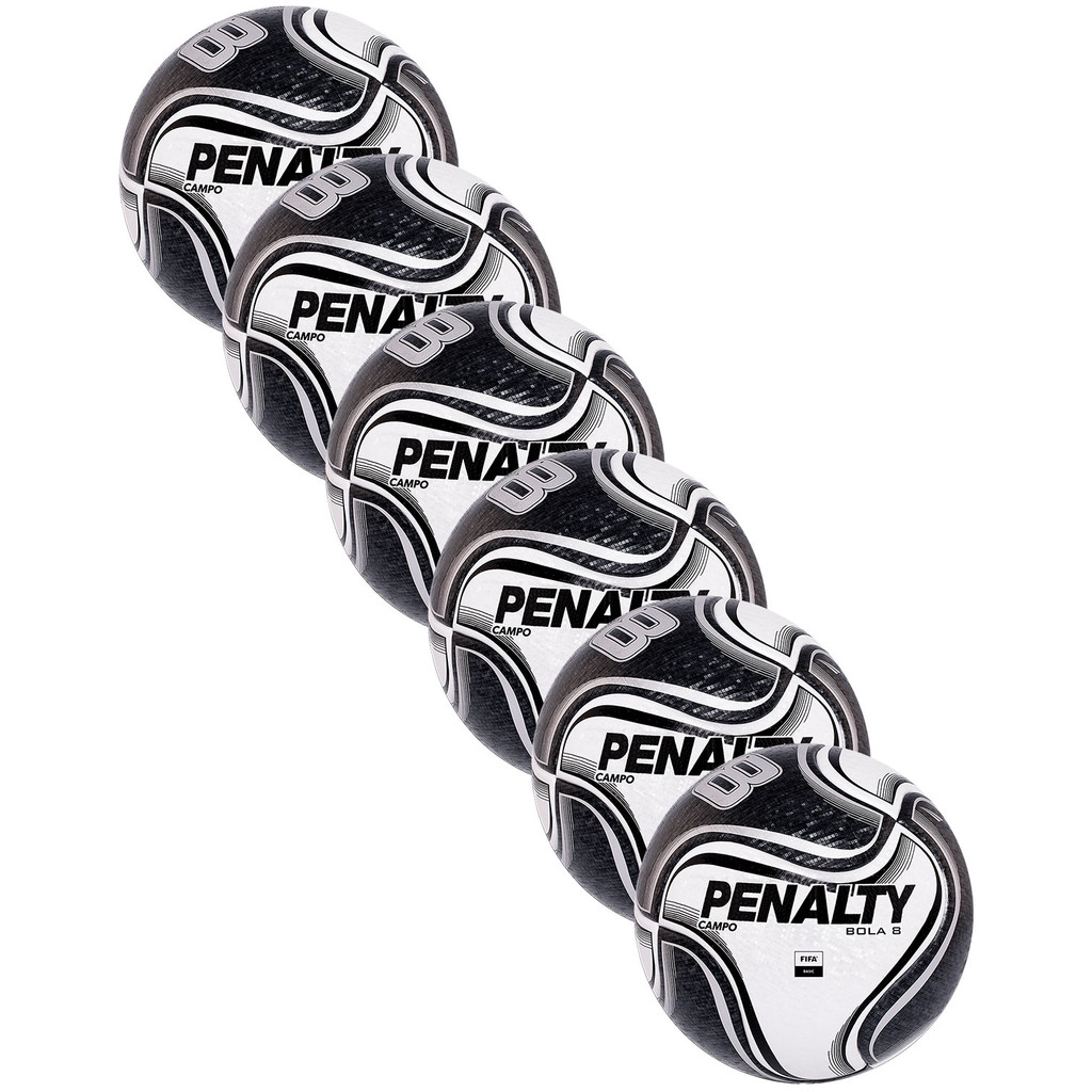 Kit 6 Bolas de Futebol de Campo Penalty 8X Original em Oferta na Shopee