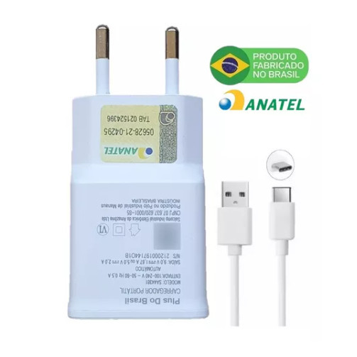 Carregador TIPO C Turbo Fast Charge para Androide s20 A21S S22 s10 s8 s9 A50 a51 A52 A30 a31 A32 A50 A51 A70 a71 A71