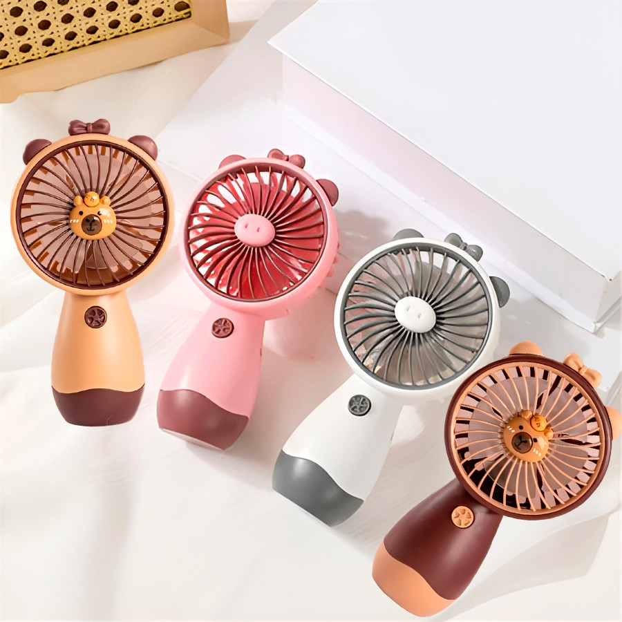 Ventilador de Mão Silencioso Branco USB Portátil
