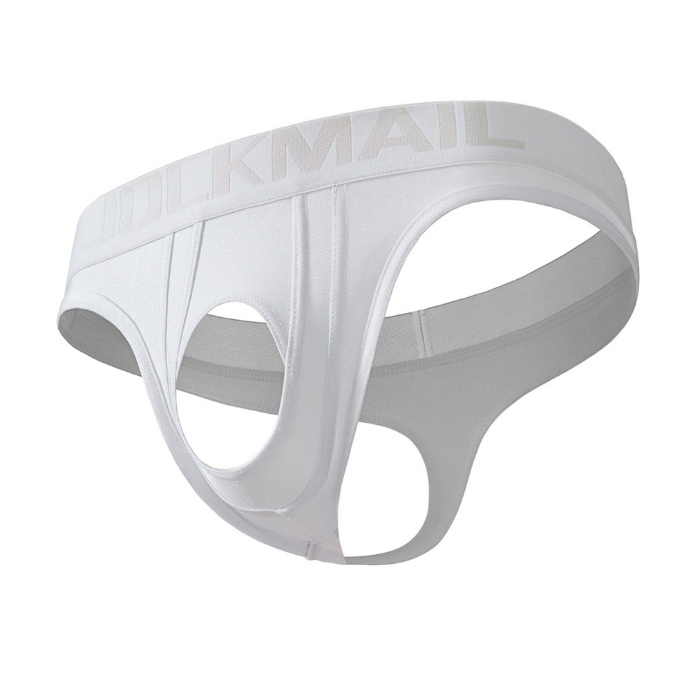 JOCKMAIL Tangas Masculinas Sexy Da Moda – Lingerie Sissy De Cintura Baixa De Nylon Com Furos , Jockstrap Apertado Estamp