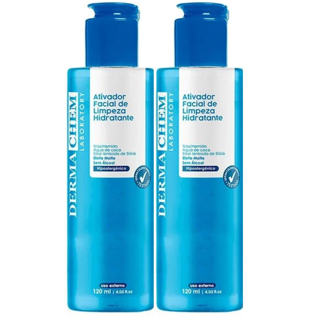 Kit com 2 Ativador Facial Limpeza Dermachem Hidratante 120ml