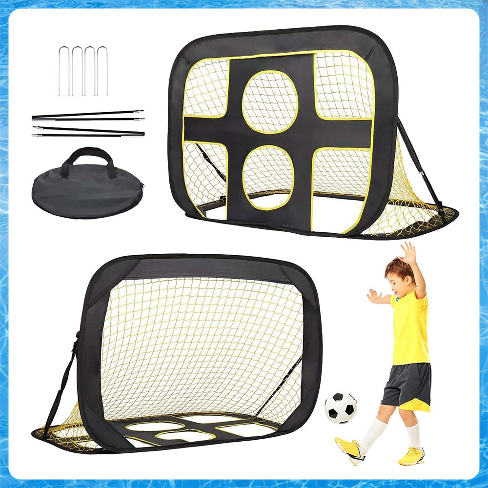 Generic Gol de futebol infantil para quintal, jogos esportivos ao ar livre, presentes de treinamento leve,120x80x80 cm