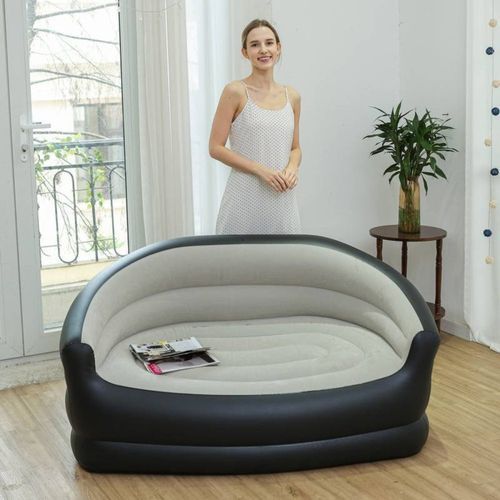 Sofa Inflavel Compacto 2 Lugares Portatil Sofa Sofa Cama Flexivel Facilidade Armazenamento