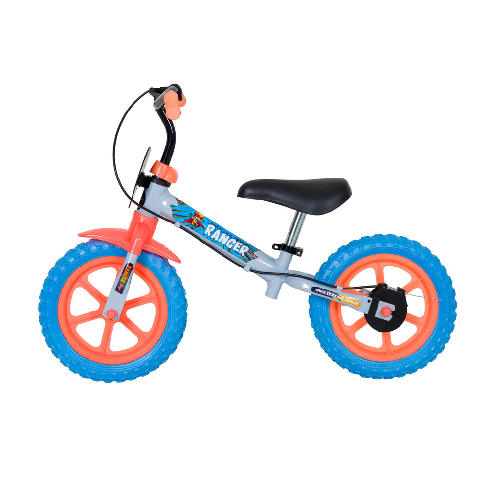Bicicleta Infantil Aro 12 Balance Bike Ranger TK3 Track Azul/Laranja