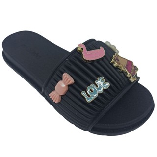 Chinelo Molekinha Menina Infantil com Botons em Slide em Oferta na Shopee