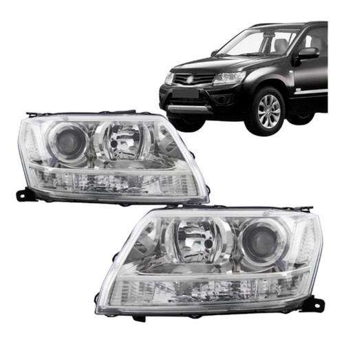 Farol Grand Vitara 2009 2010 2011 2012 Foco Duplo Cromado