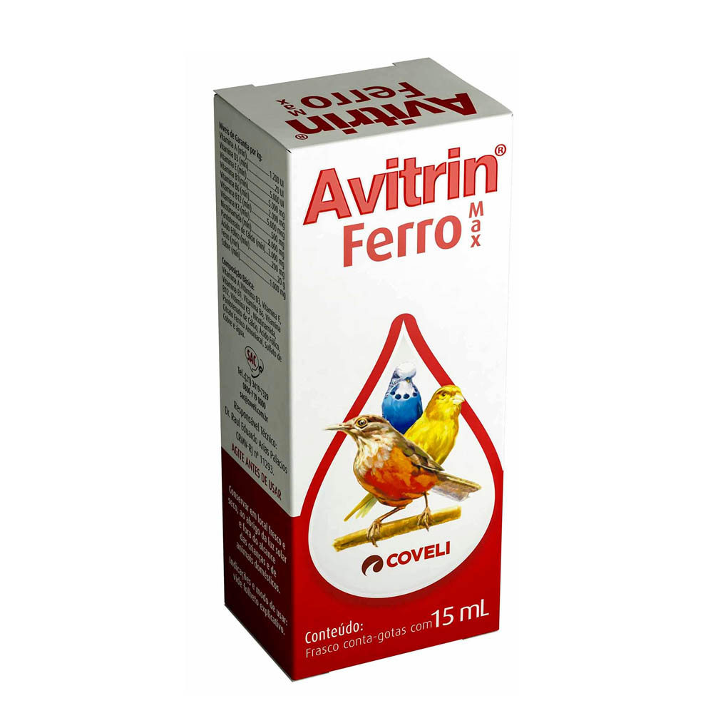 Avitrin Ferro Max 15ml Suplemento para Aves