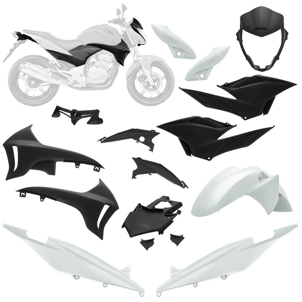 Kit Carenagem Conjunto Plastico Completo Pro Tork Moto Cb 300r 2010 2011 2012