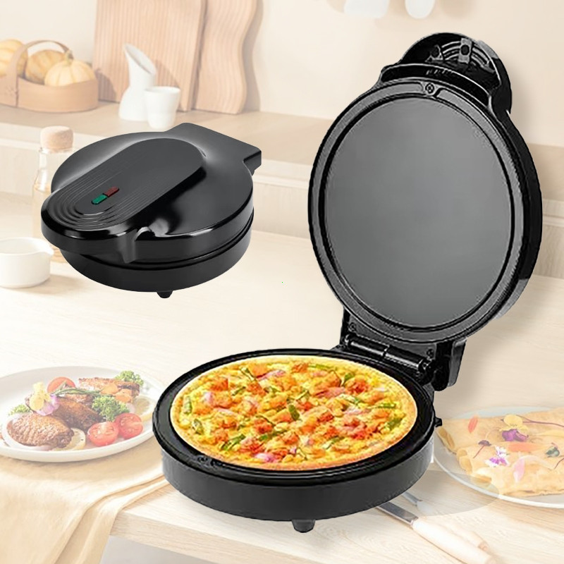 Máquina de Pizza Elétrica Omelete Crepe Tapioca 110V e 220V Ultra potência de 1000w Fundo Antiaderente