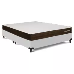 Cama Box e Colchão Poli 28 Ortoclass - Queen (158x198)