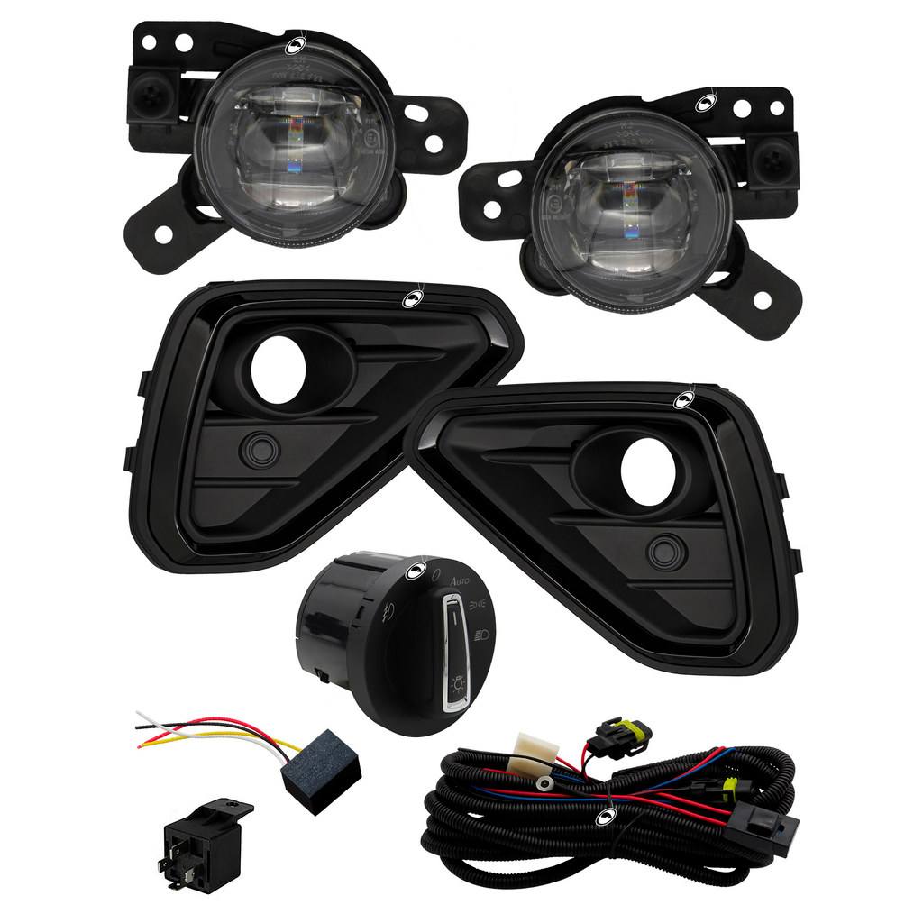 Kit Farol de Milha LED Novo T-Cross Sense 2025 em diante Botão Modelo Painel
