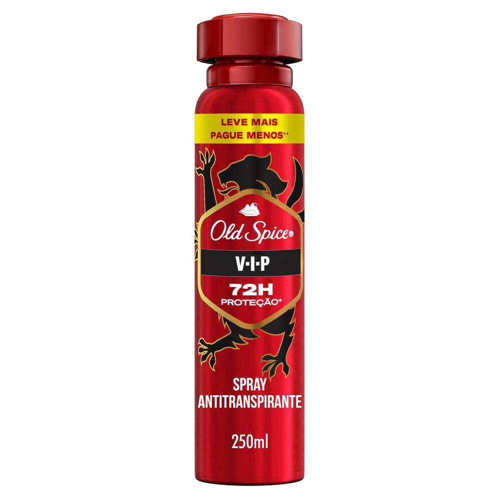 Desodorante Old Spice VIP Spray Antitranspirante 250ml em Oferta na Shopee