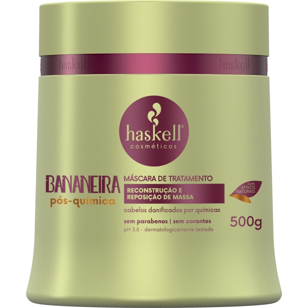 Máscara Bananeira Pós-Química 500gr Haskell em Oferta na Shopee