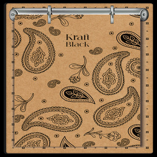 Caderno Argolado Porta Fichas 1/4 60F Kraft Black– 1 Unidade