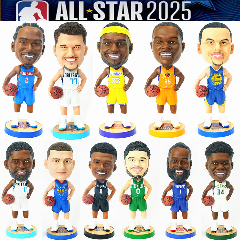 Figura de estrela de basquete modelo boneca decoração presente de aniversário Durant James Kobe Curry Harden